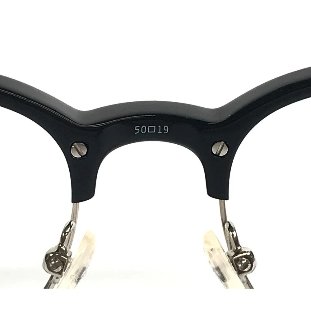 Penguin Eyeglasses Frames THE PRINCETON BK Black Silver Round Full Rim 50-19-140
